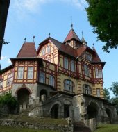 Vstup na rozhlednu – výhled až do Německa