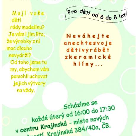 Kroužek keramiky pro děti 6-8 let