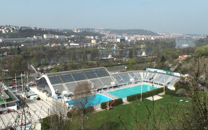 Swimming stadium Prague Podolí Plavecký stadion Podolí