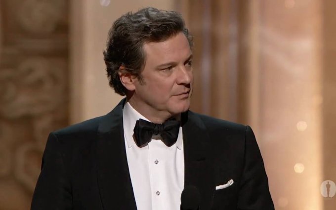 Colin Firth winning Best Actor