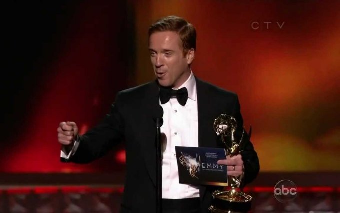 Damian Lewis wins Outstaning Lead Actor in a Drama Series at the 2012 Emmys (23 September 2012)