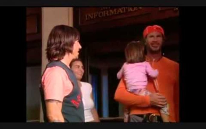 Anthony Kiedis from The Red Hot Chili Peppers with Chad Smith's daughter