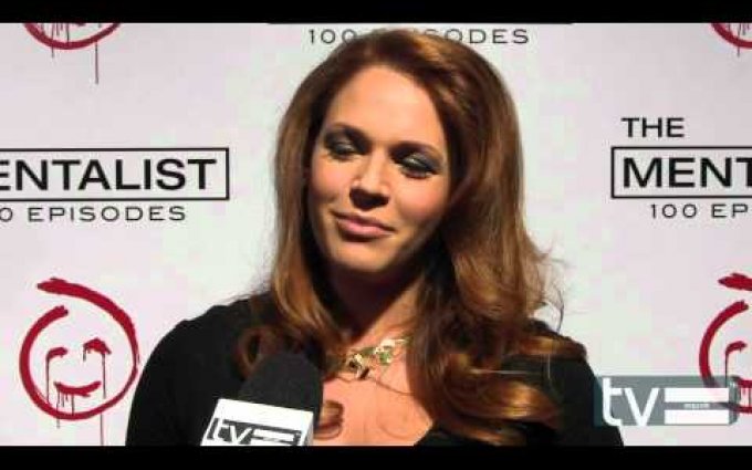 Amanda Righetti at The Mentalist Season 5 100th Episode Party