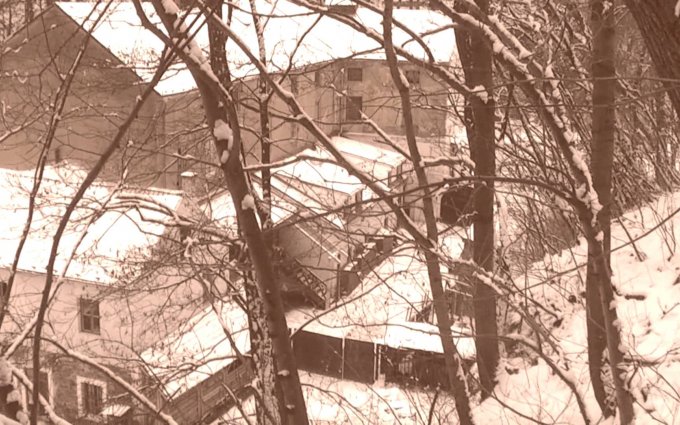 Housův mlýn - zimní pohlednice 2013