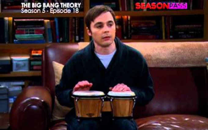 The Big Bang Theory "Sheldon playing bongos"