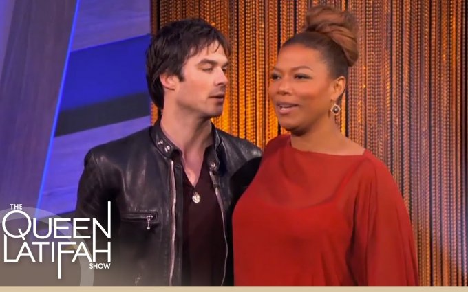 Ian Somerhalder Plays Just Dance with Queen Latifah