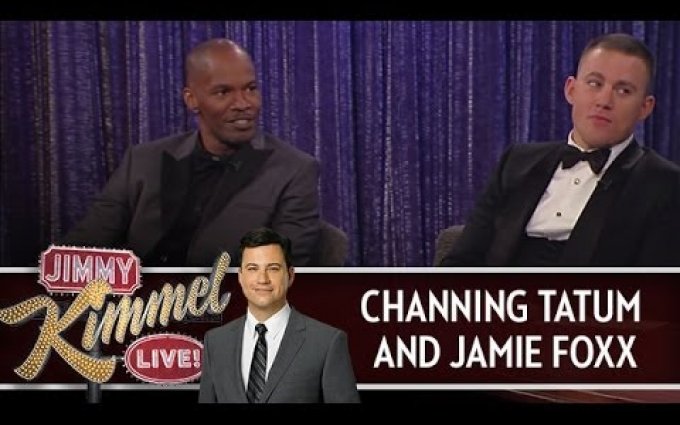 Channing Tatum and Jamie Foxx on Jimmy Kimmel Live: After the Oscars PART 1