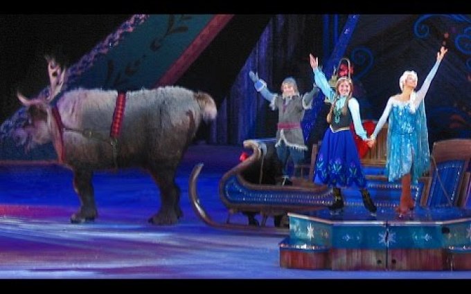 Frozen Disney on Ice show highlights with Anna, Elsa, Hans, Olaf, Sven, Kristoff skating
