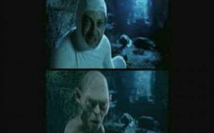 Andy Serkis performs Gollum's schizophrenia
