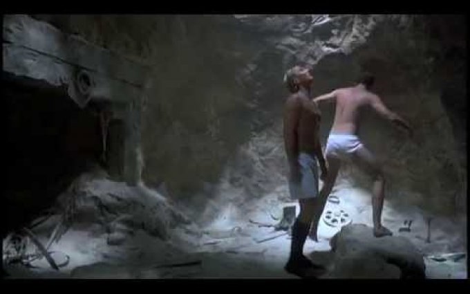 William McNamara in white briefs， Erika Eleniak in panties and bra