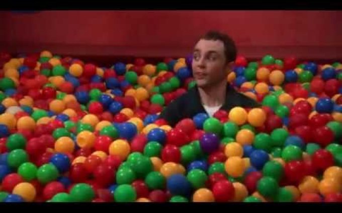 The Big Bang Theory - Sheldon - Bazinga! (in ball pit)
